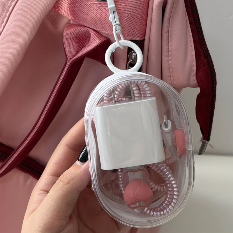 Portable Transparent Mini Zipper Storage Bag