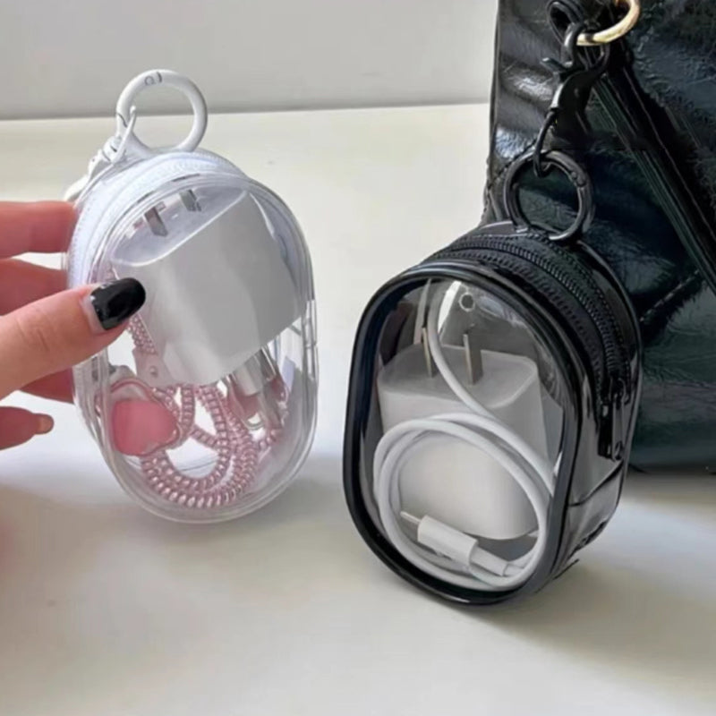 Portable Transparent Mini Zipper Storage Bag