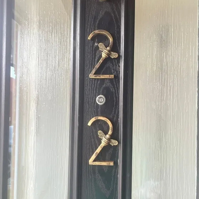 Bee House Number Sign