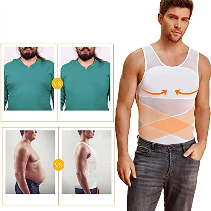 Men's High Stretch Mesh Body Shaping Tank Top