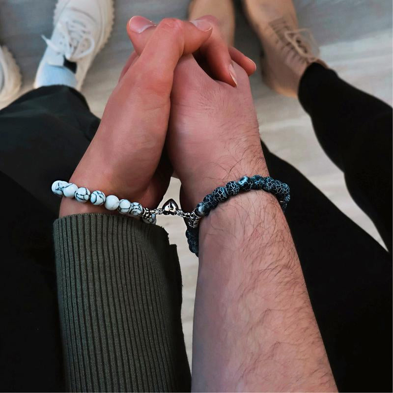 Couple Friendship Magnetic Heart Bracelet - 2 Pack