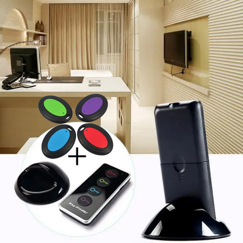 Wireless RFID Locator Key Finder With 4 Receiver & LED Flashlight Function