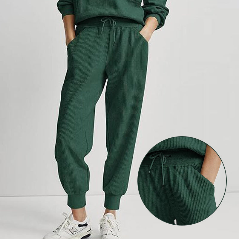 Long Sleeve Half Zip Pullover Sweatshirt Joggers Set