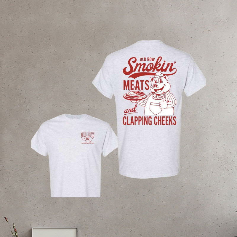 Old Row The Smokin' Meats Graphic 2 Sides T-shirt