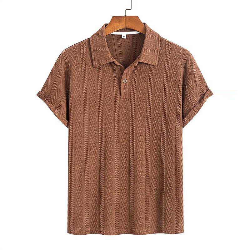 Regular Fit Plain Textured Polo Shirt