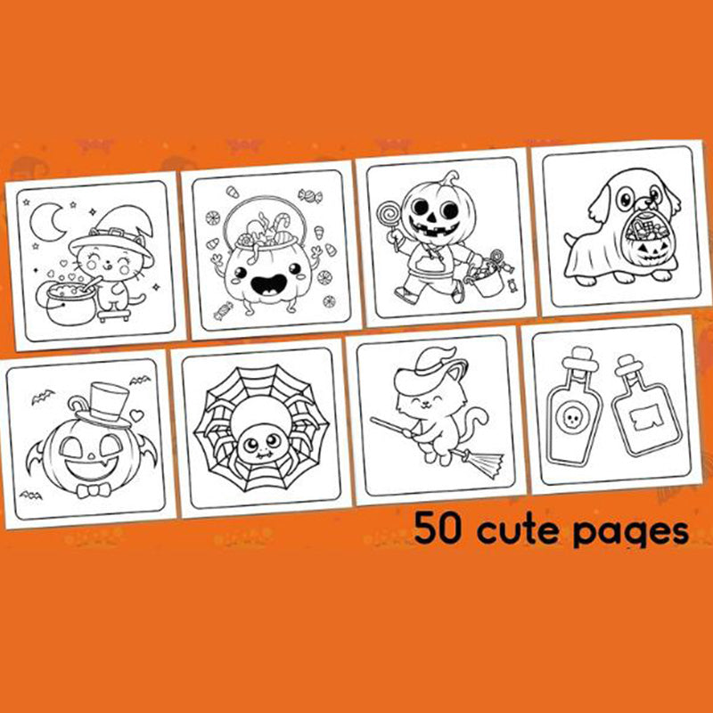 Easy Halloween Coloring Book