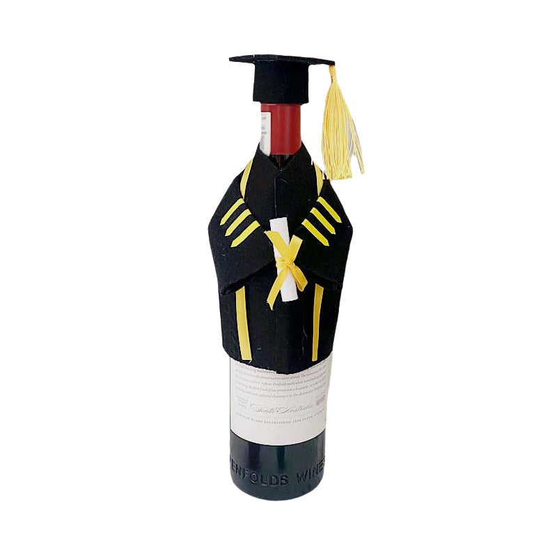 Graduation Cap And Gown Bottle Cover