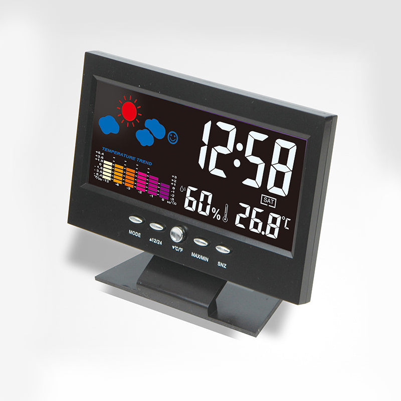 Digital LED Temperature Humidity Monitor Alarm Clock