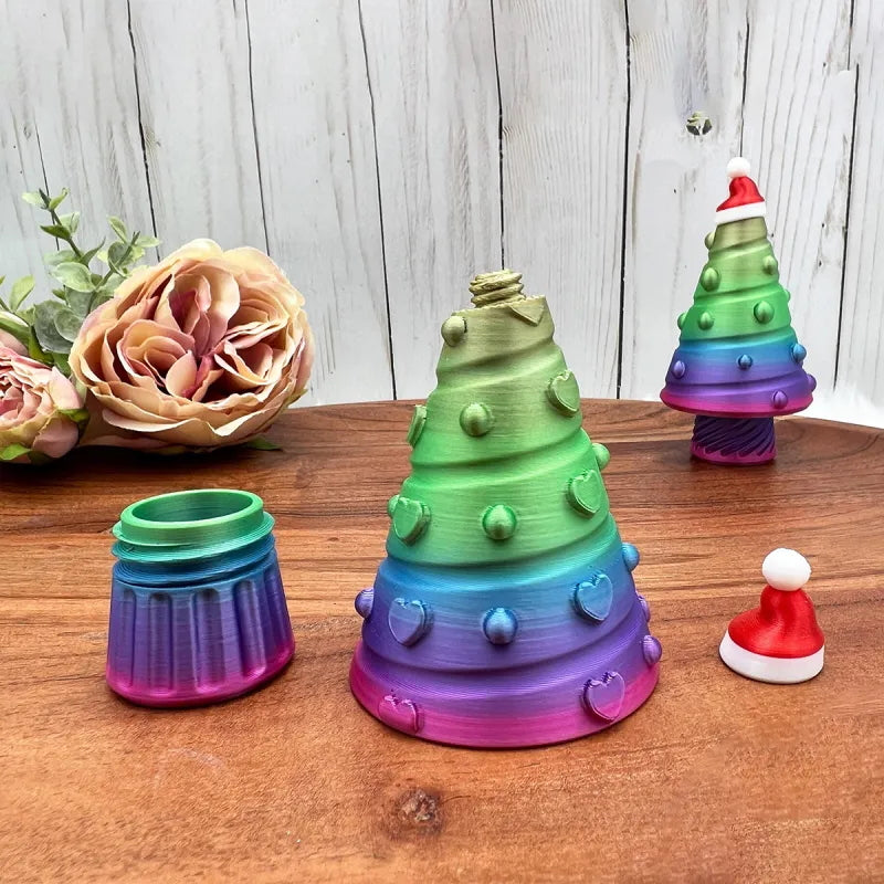 3D Printed Christmas Tree Stasher Ornament