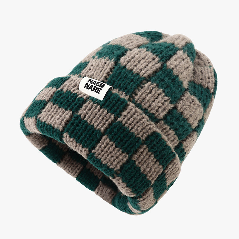 Trendy Checkerboard Beanie for Men & Women