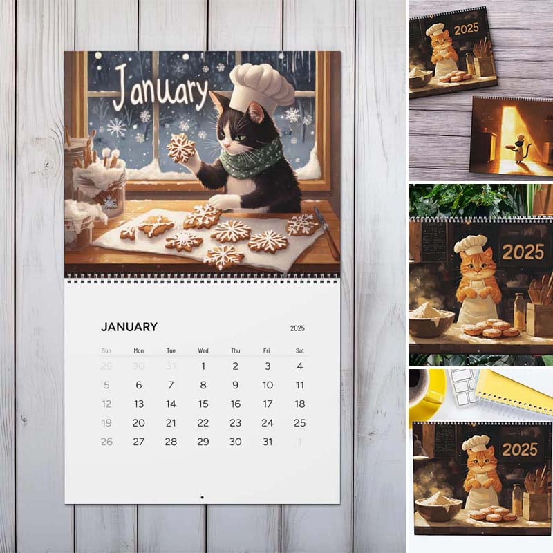 Cooking Cats Calendar 2025