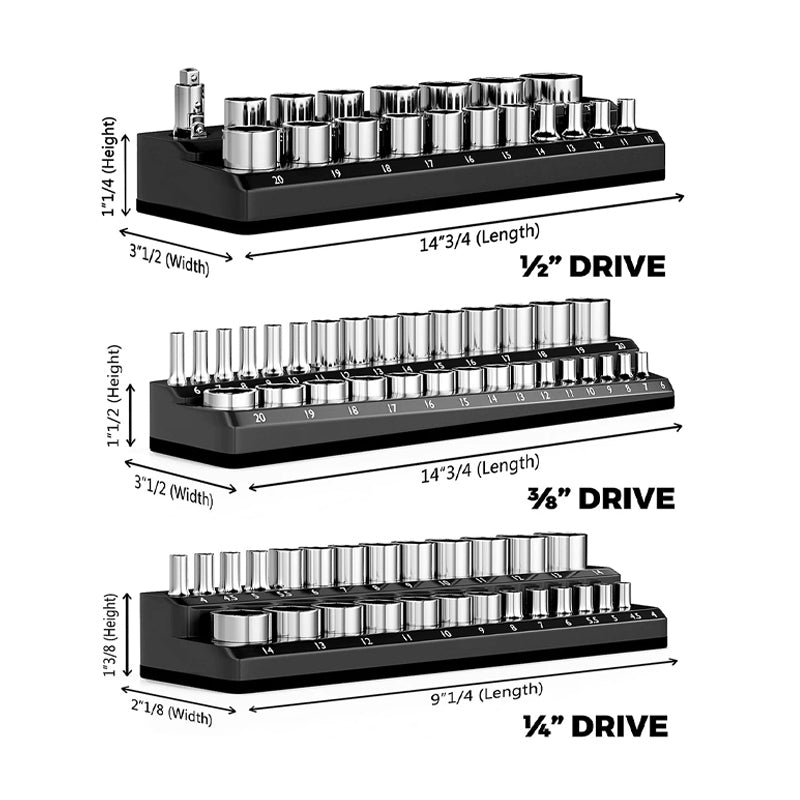 Magnetic Socket Organizer Set