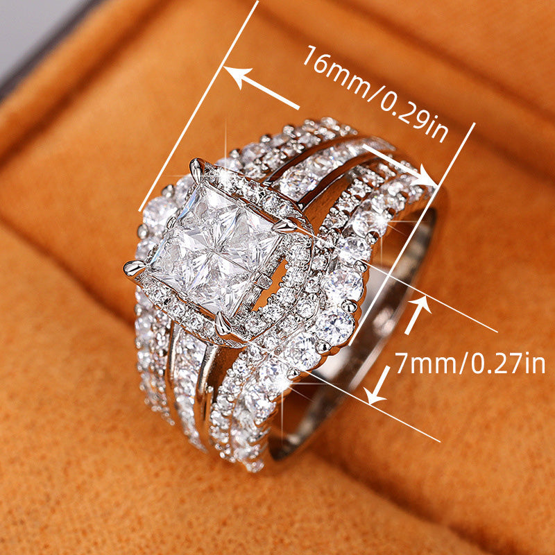 Square Five-in-One Ring for Women