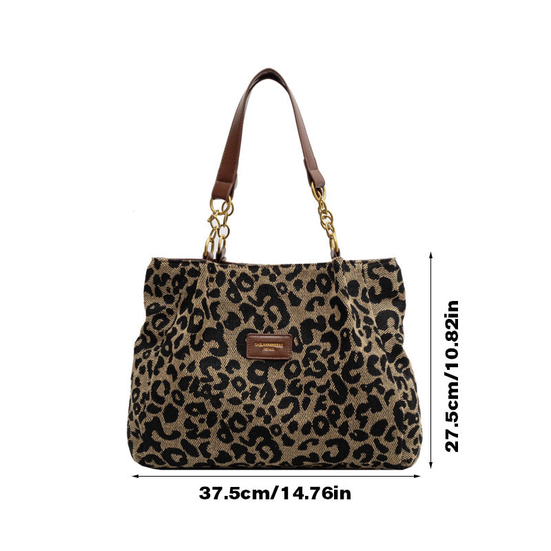 Women's Leopard Print Shoulder Bag