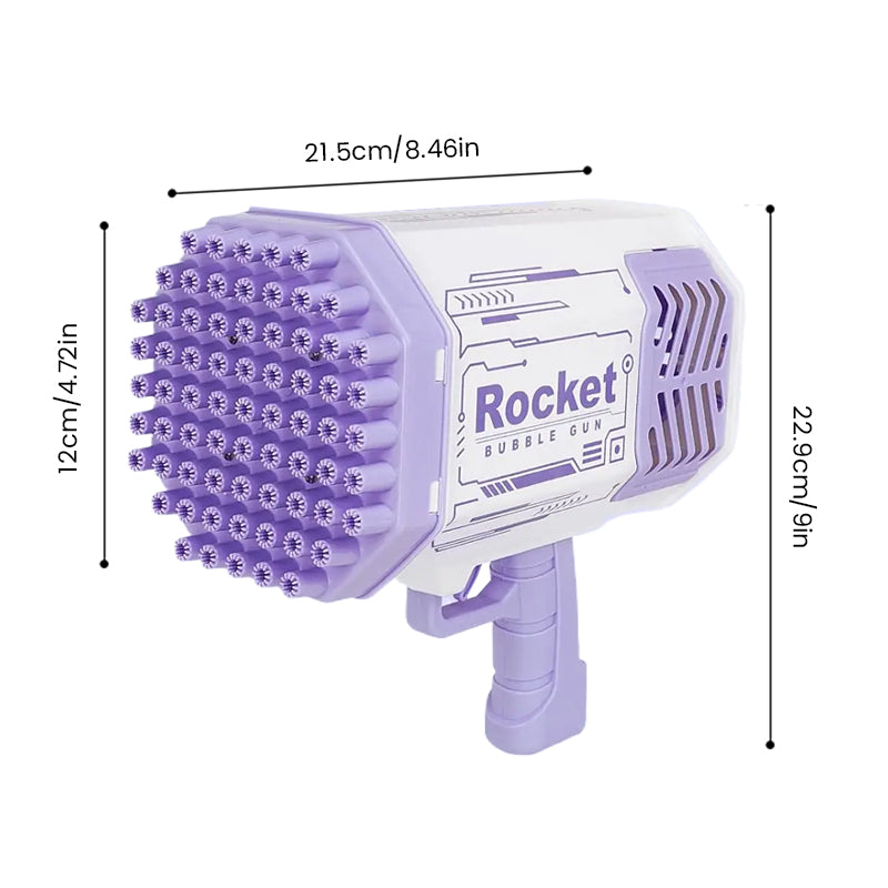 Bubble Machine Gun with 69 Holes And Colorful Lights