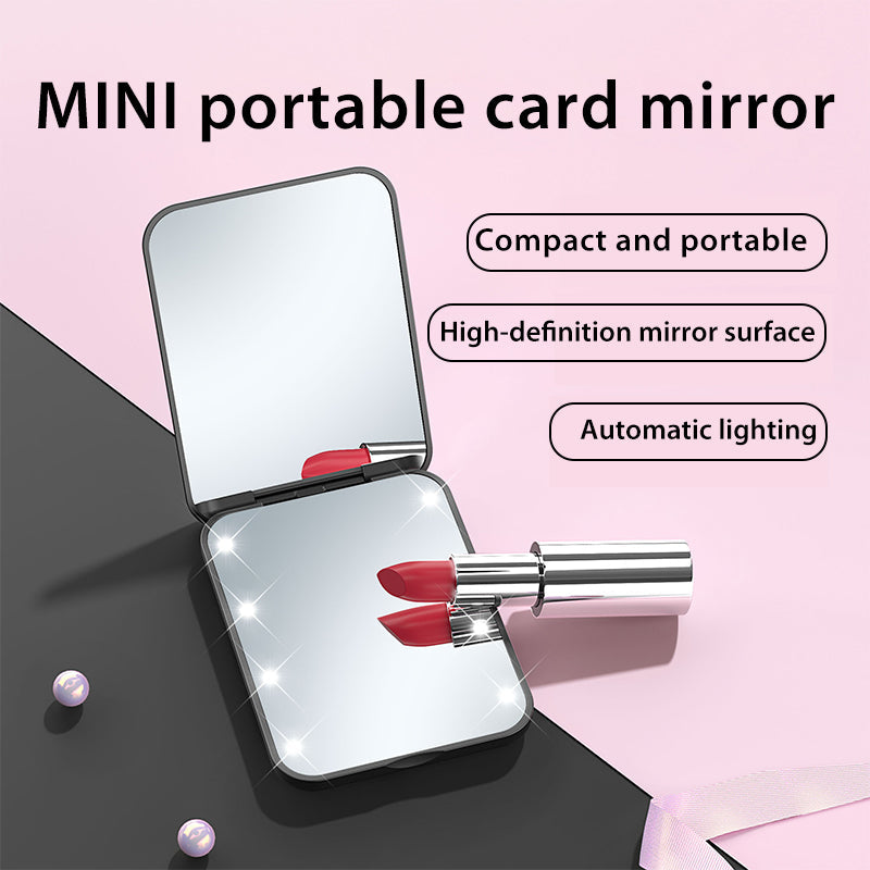 Mini LED Magnification Pocket Mirror