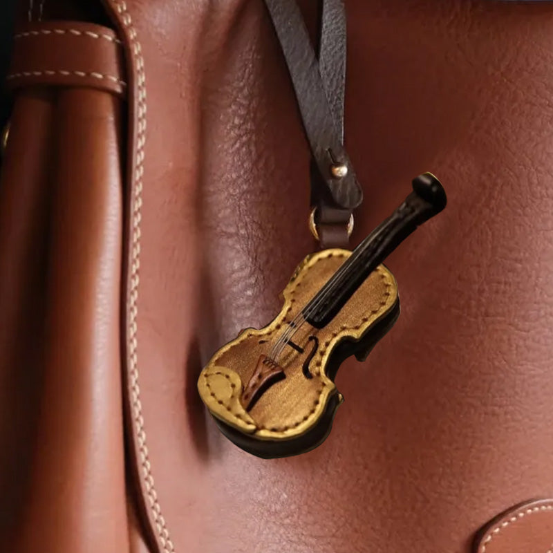 Crafted Leather Violin & Cello Keychain