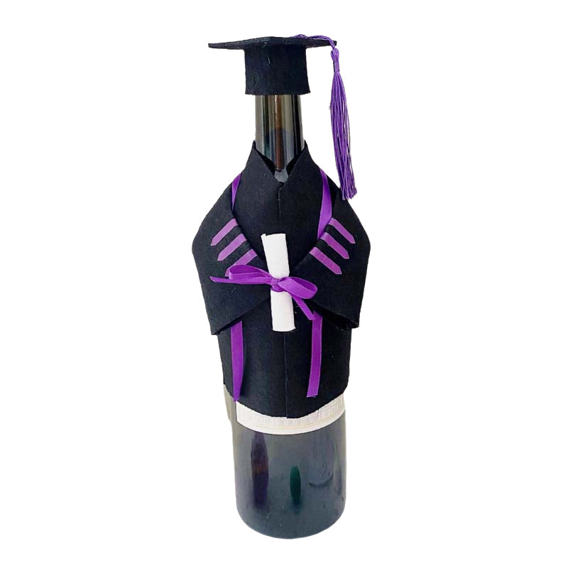 Graduation Cap And Gown Bottle Cover