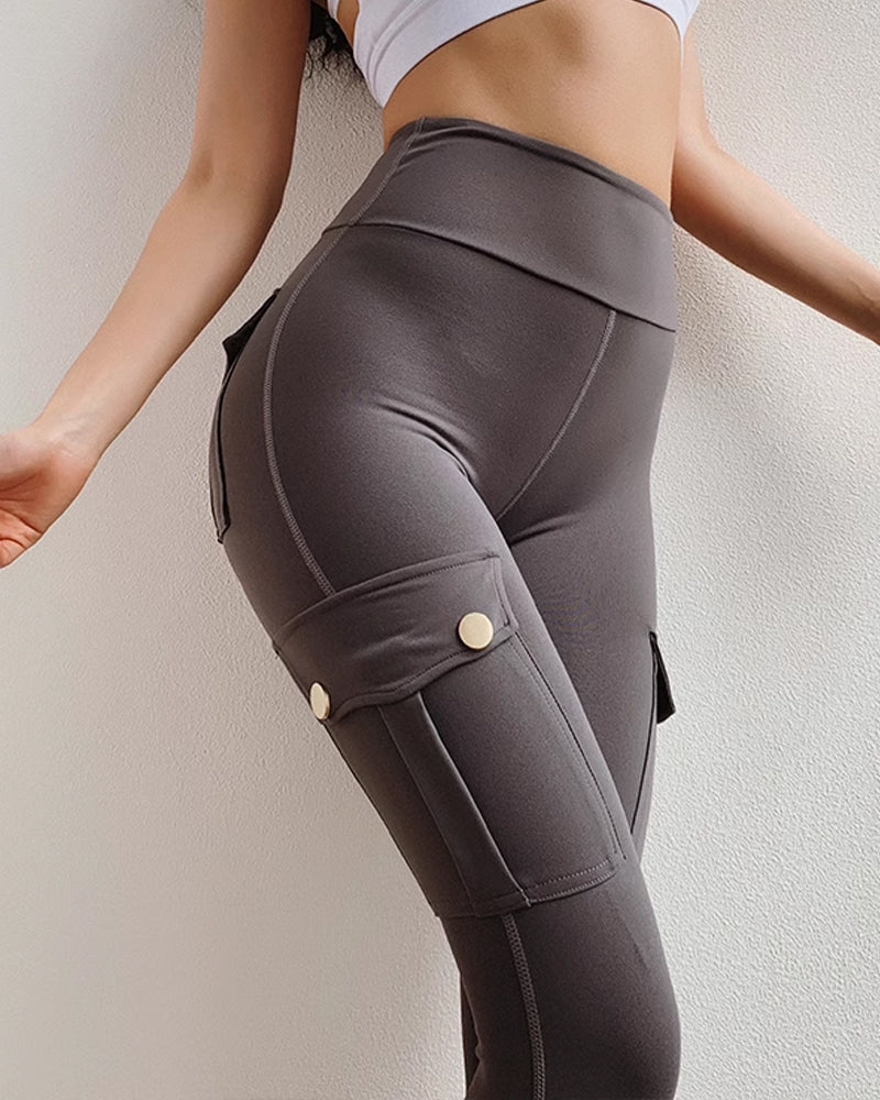 Pocket Design Butt Lifting Active Leggings