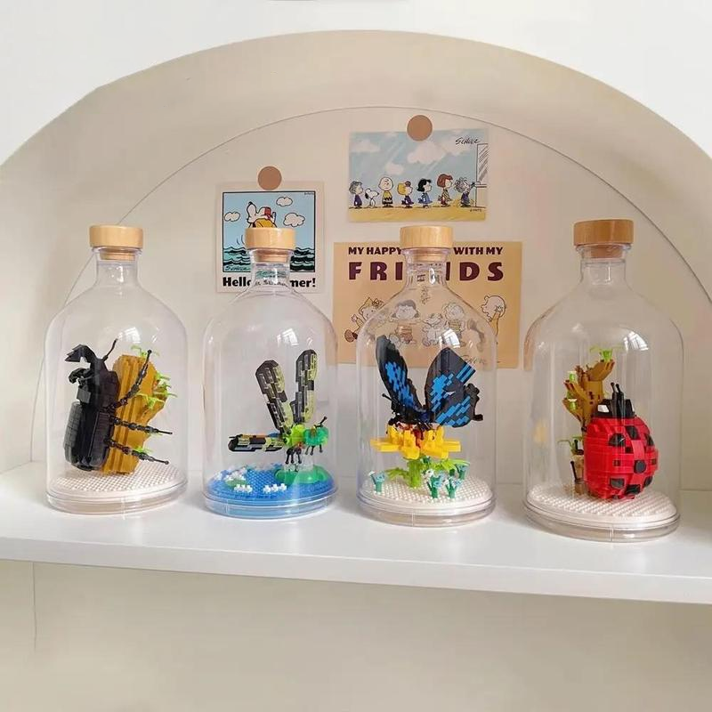 Insect Collection Building Blocks with Glass Display Bottle