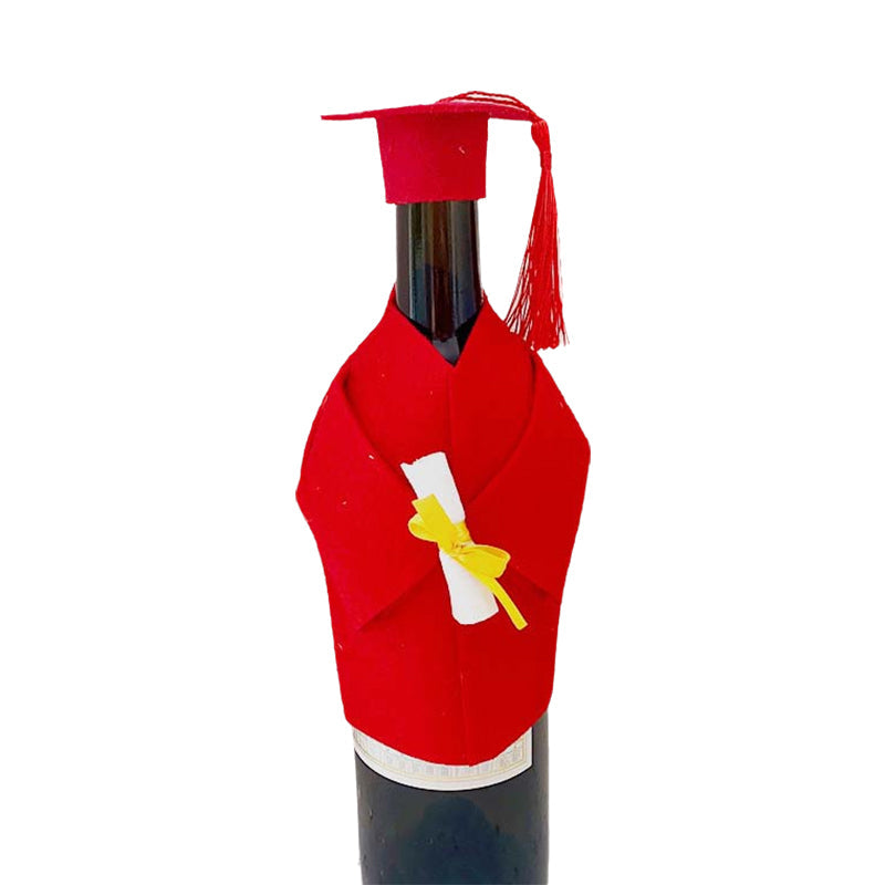 Graduation Cap And Gown Bottle Cover