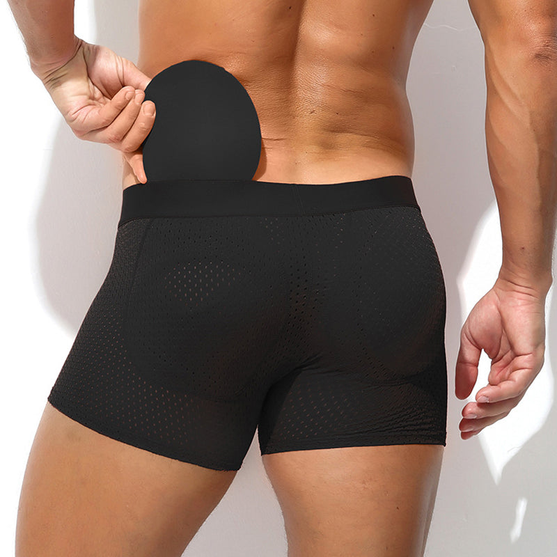 Men's Breathable Shapewear Briefs with Removable Padding