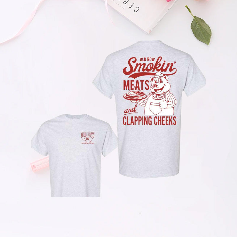 Old Row The Smokin' Meats Graphic 2 Sides T-shirt