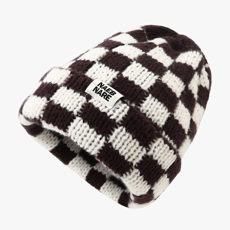 Trendy Checkerboard Beanie for Men & Women