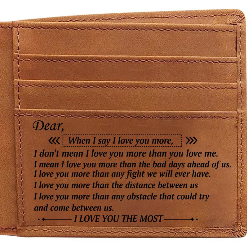 Engraved Genuine Leather Wallet