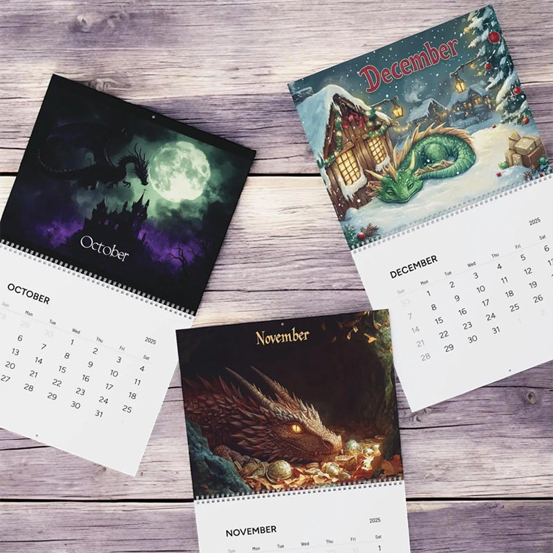 Fantasy Dragon Wall Calendar 2025