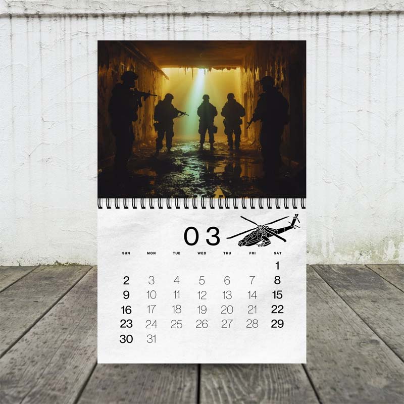 2025 Military Themed Calendar