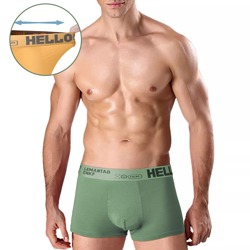 Men's Letter Tape Waist Boxer Brief