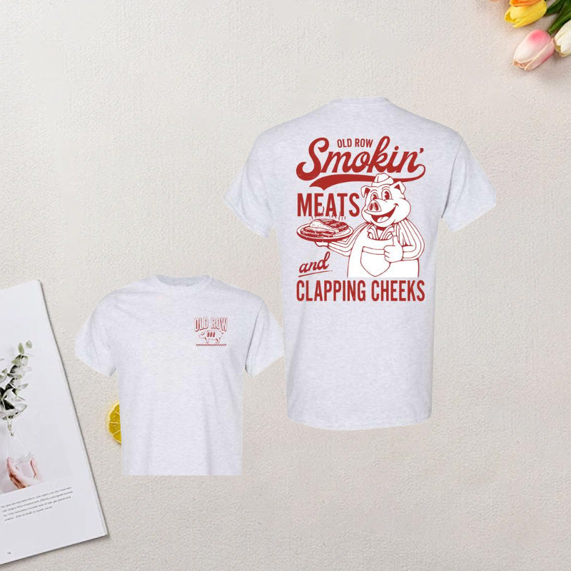 Old Row The Smokin' Meats Graphic 2 Sides T-shirt