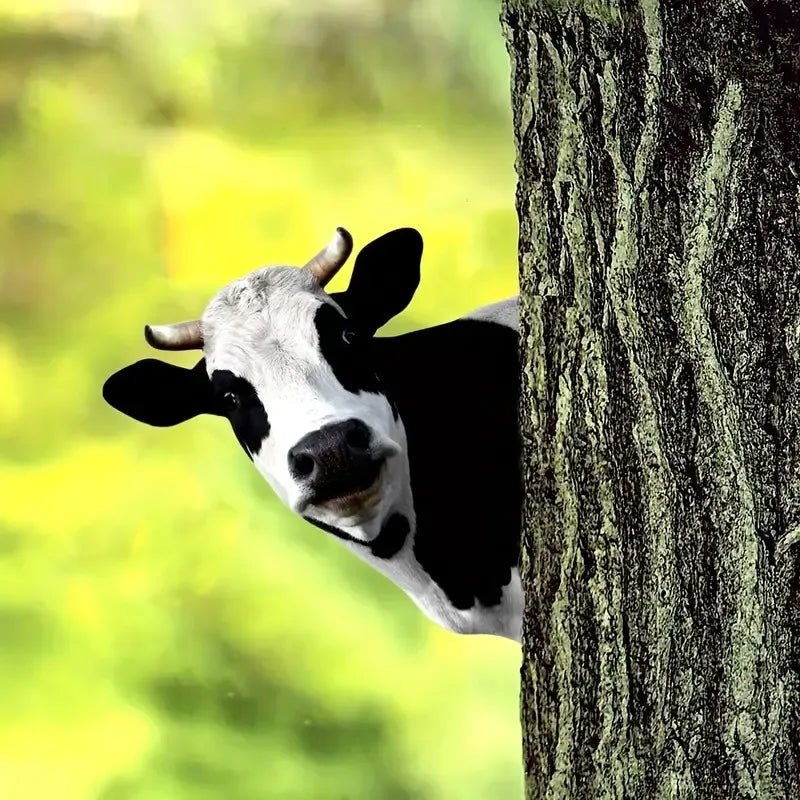 Cute Cows Head Shape Iron Silhouette