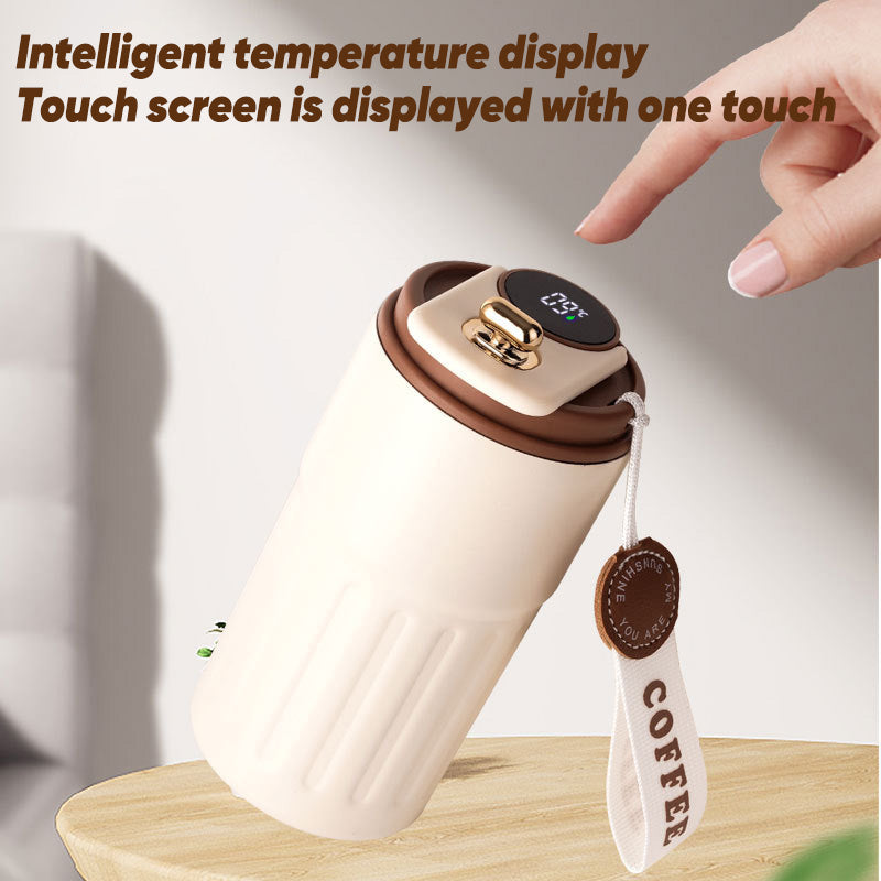 Smart Stainless Steel Coffee Cup with Temperature Display