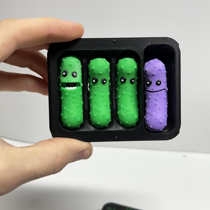 3D Printed Tickle Pickle Keychains