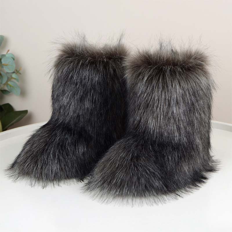 Women's Street Fluffy Fur Snow Boots