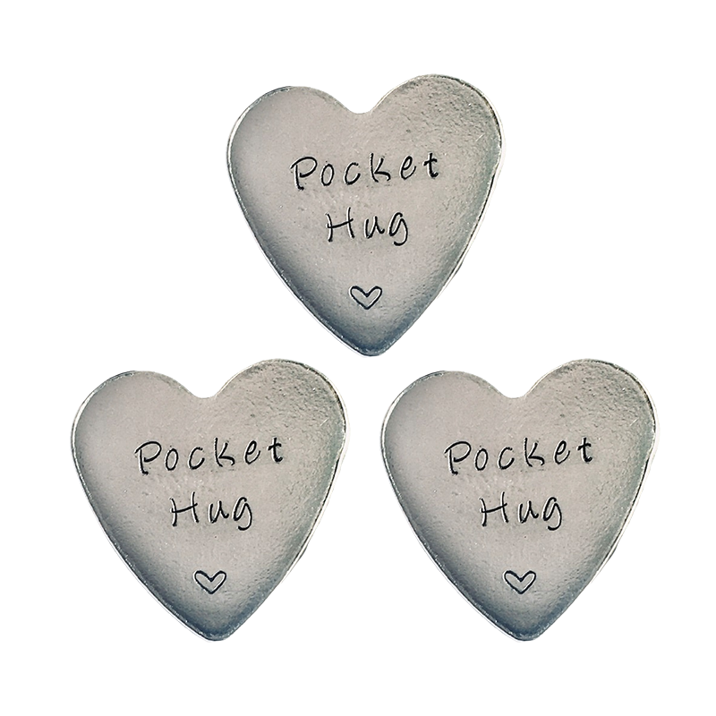 Handmade Heart Pocket Hug Token(3 PCS)