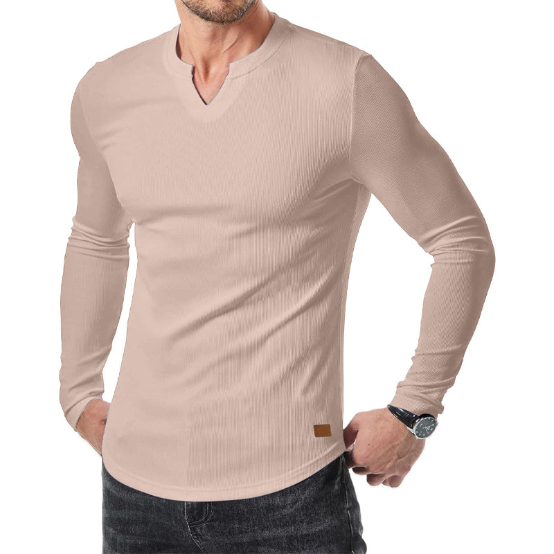 Men's Slim Fit V-Neck Longline Muscle Shirt