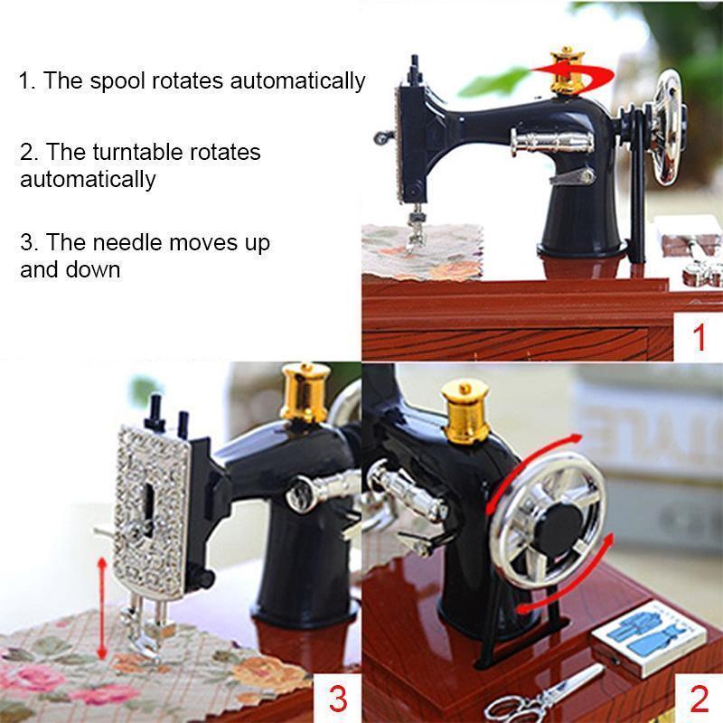 Mini Sewing Machine Music Box