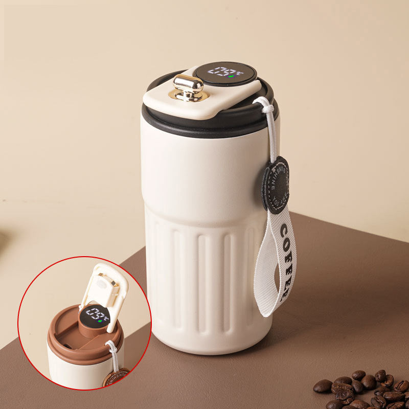 Smart Stainless Steel Coffee Cup with Temperature Display