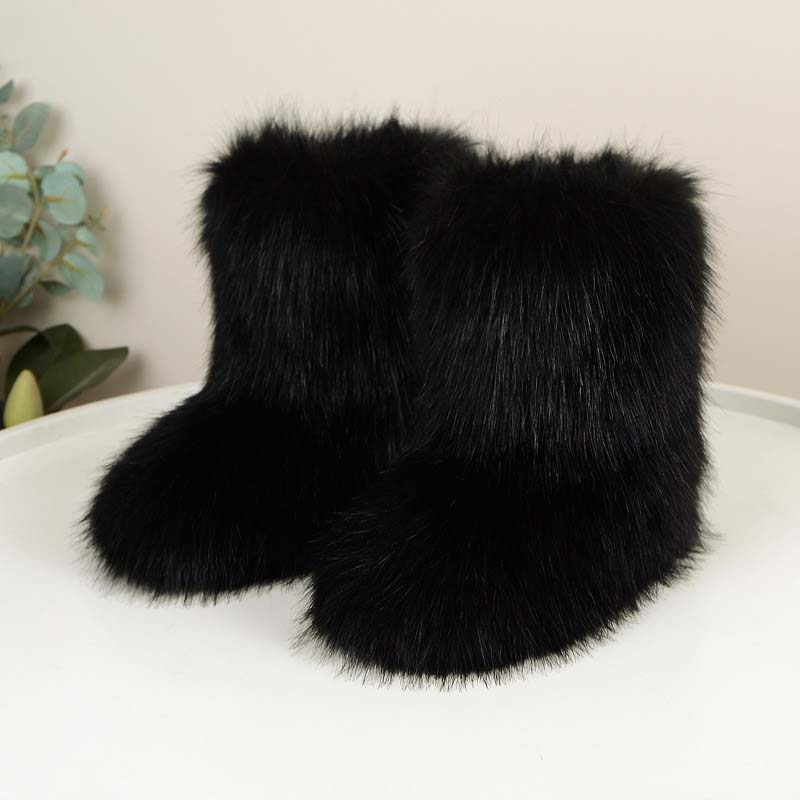 Women's Street Fluffy Fur Snow Boots