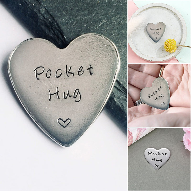 Handmade Heart Pocket Hug Token(3 PCS)