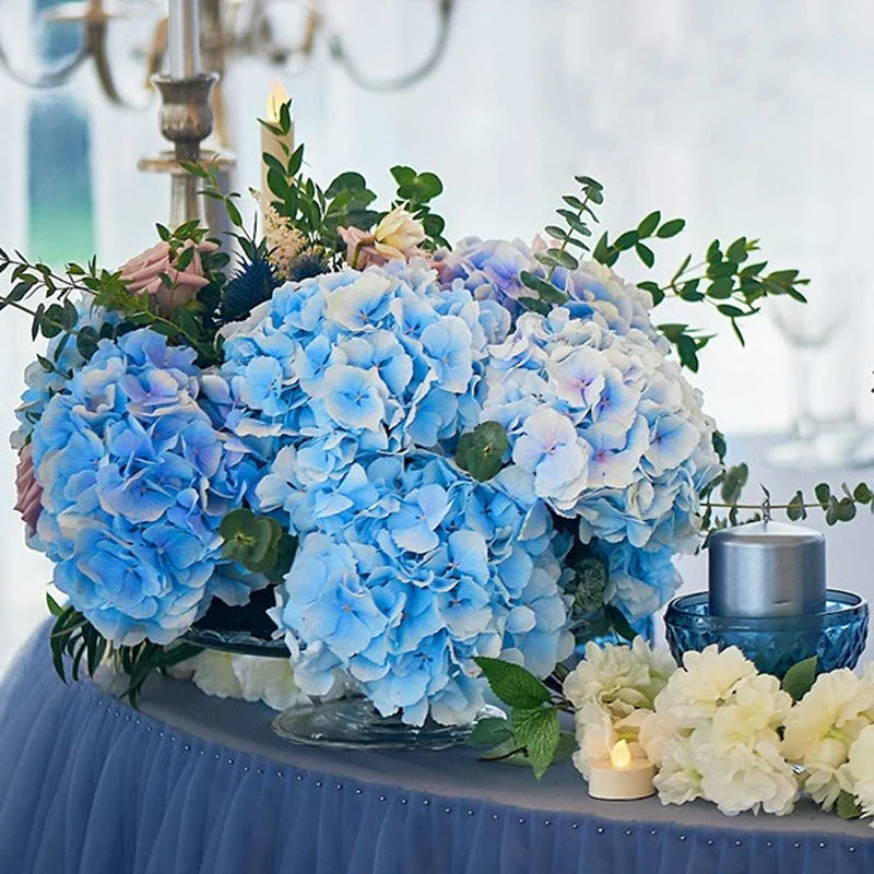 Outdoor artificial hydrangea flowers