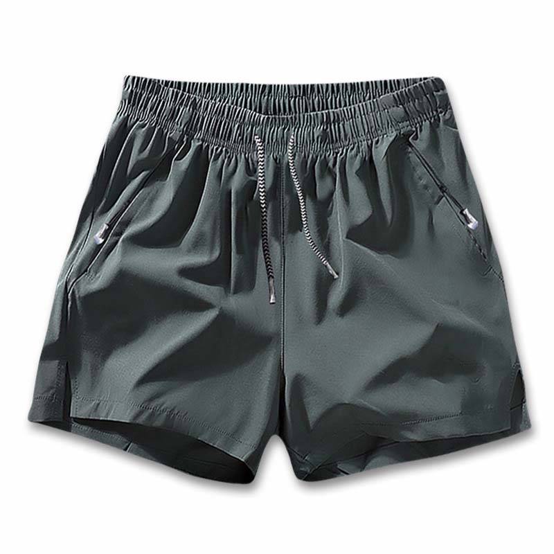 Men's Plain Solid Color Drawstring Pocket Shorts