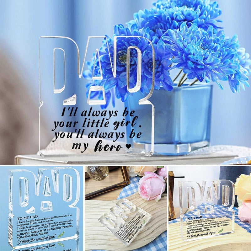 Clear Acrylic Letter Plaque For Dad