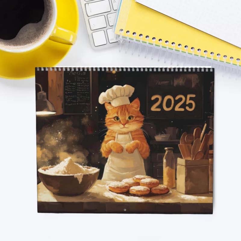 Cooking Cats Calendar 2025