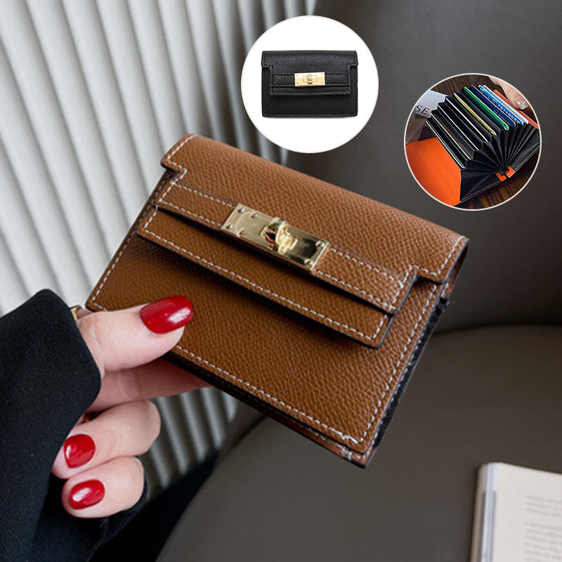 Minimalist PU Leather Zipper Card Holder