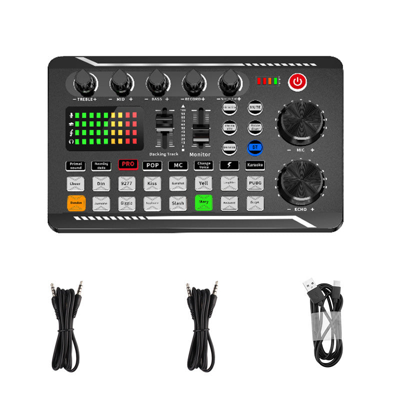 Live Sound Card with DJ Mixer and Voice Changer