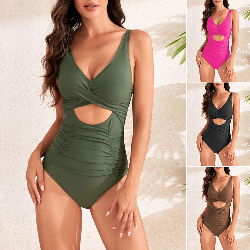 One Piece Push Up Tummy Control Swimsuit